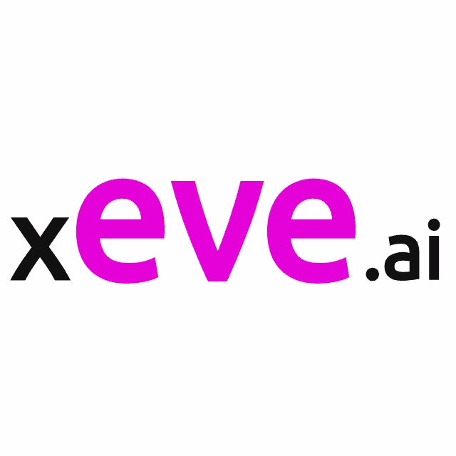 Xeve AI dashboard showing live video chat characters and navigation for chat, custom characters, and video generation