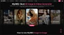 MyIMG AI homepage showing Image-to-Video, Undress AI, AI Dance, Titty Drop AI, and Clothes Changer tool tiles