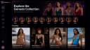 GenesisPorn interface mockup showing the Genesis collection and eighteen non-explicit adult models in a dark gallery