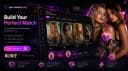 Get-Harder AI companion discovery interface and custom matching artwork