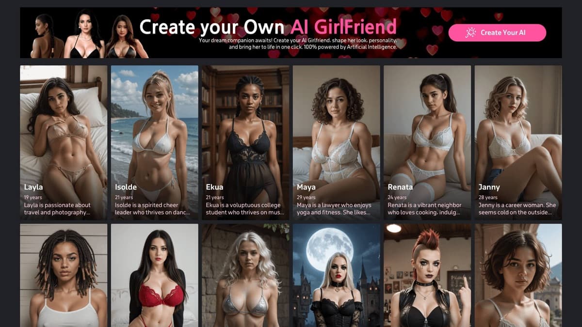 Captura de tela do LustGF AI