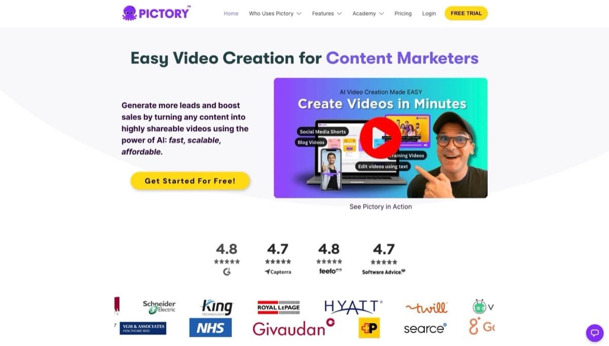Pictory screenshot