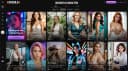 Spicier AI character discovery screen showing realistic AI companions, Girls and Anime category tabs, and the custom character creator