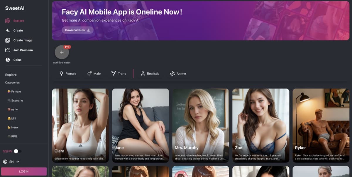 SweetAI screenshot