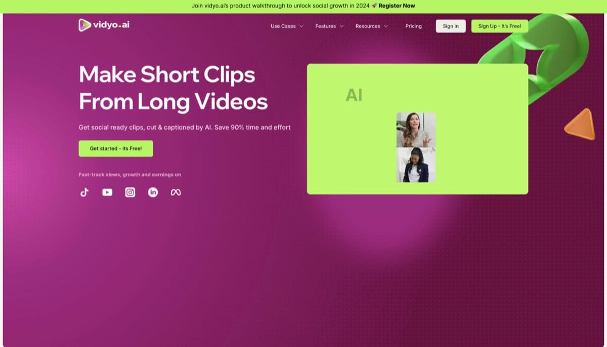 Vidyo.AI screenshot