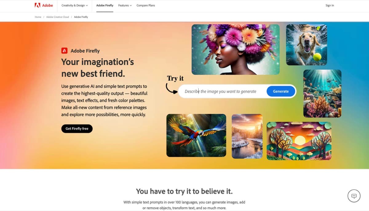 Adobe Firefly screenshot