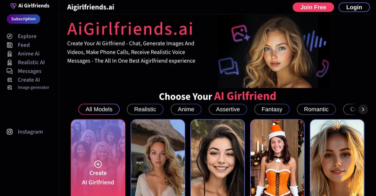 AIGirlfriends.ai - Chat Simulator screenshot