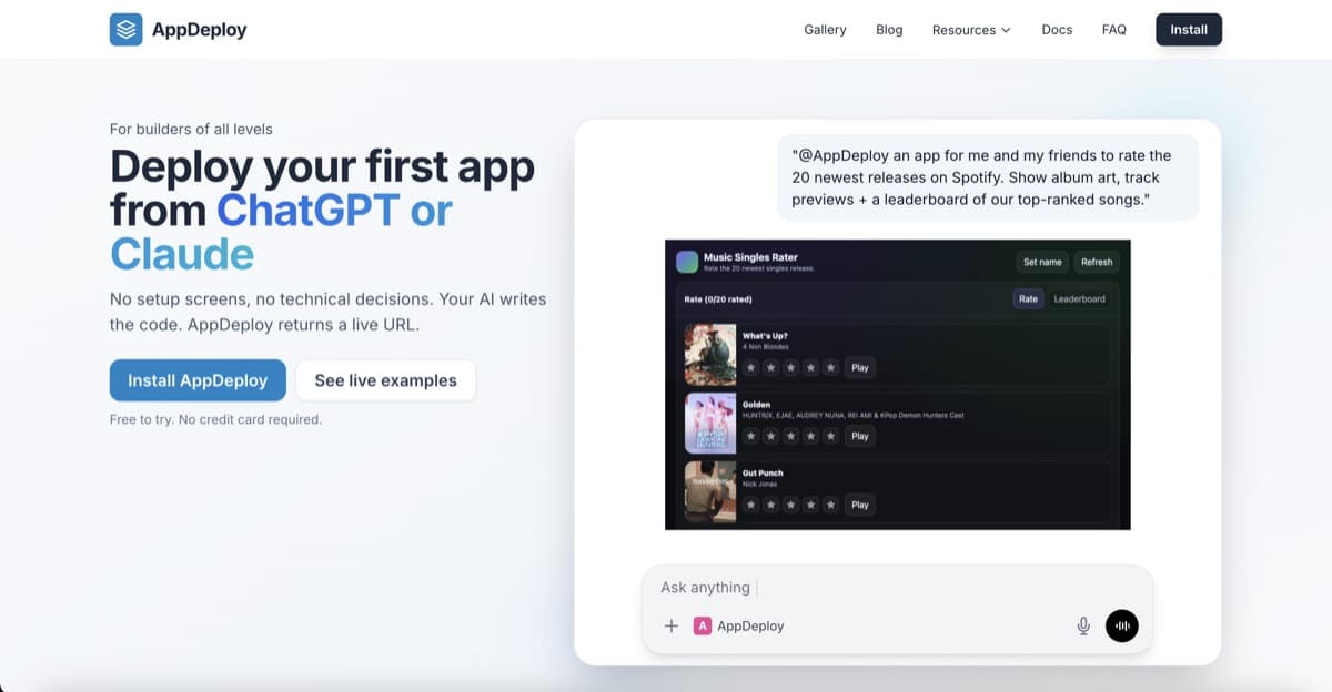 AppDeploy screenshot