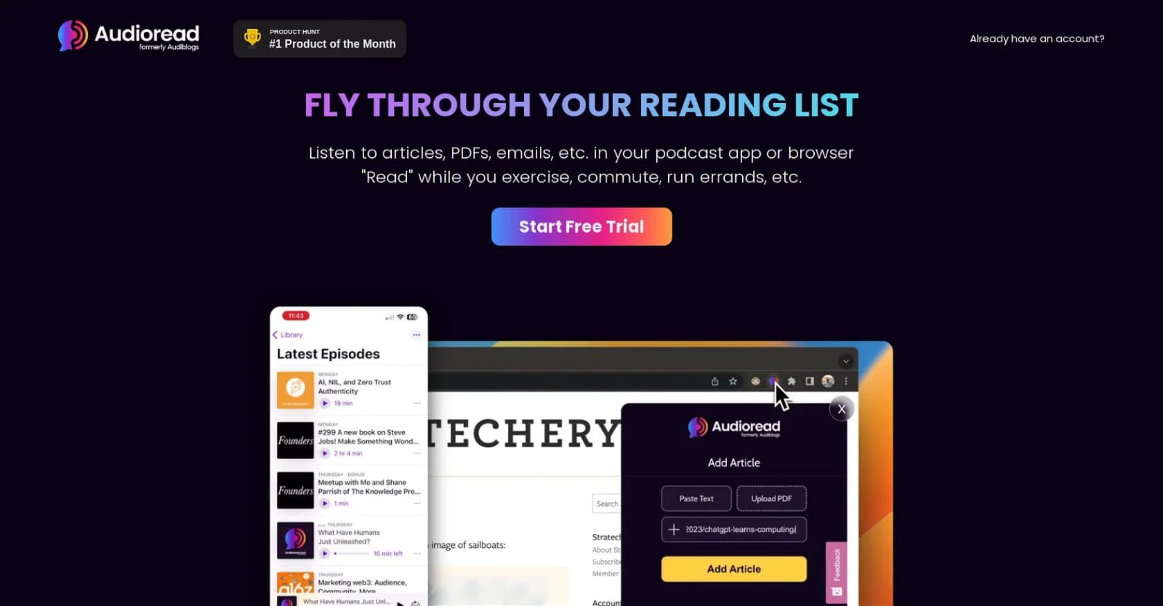 Audioread screenshot