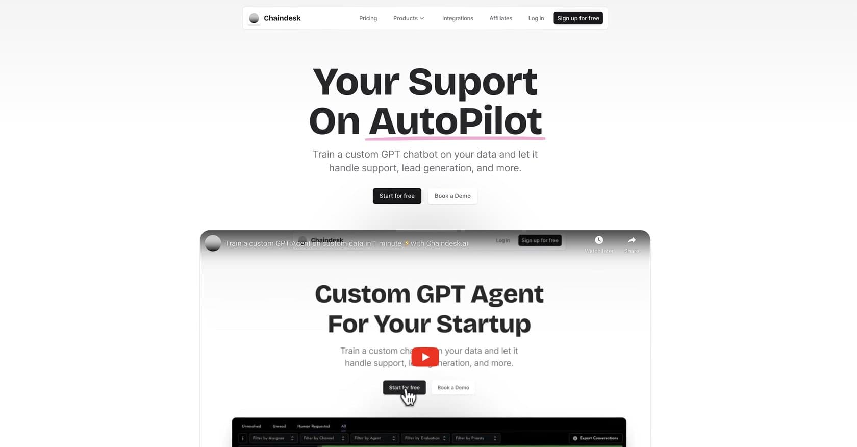 Chaindesk screenshot