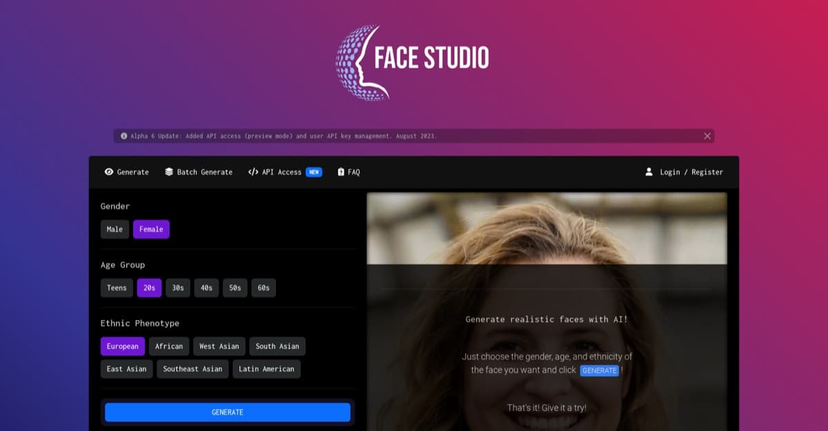Face Studio screenshot