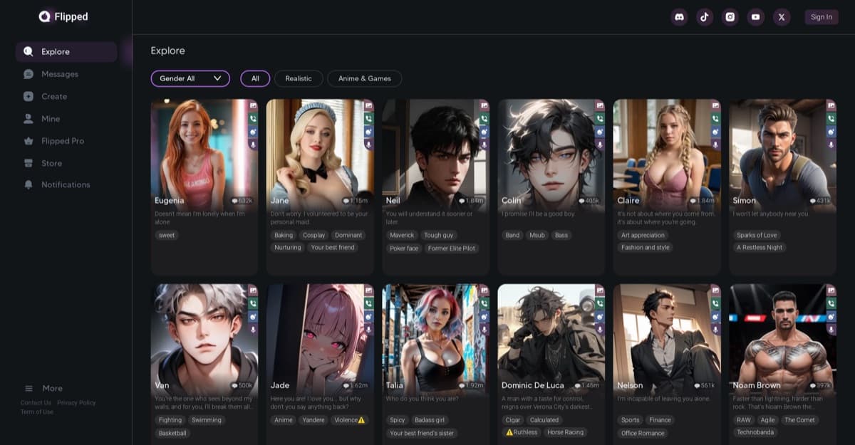 Flipped.Chat screenshot