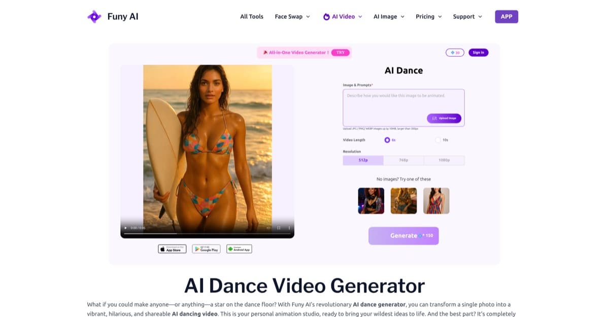 Funy AI: AI Dance, AI Bikini, AI Kiss screenshot