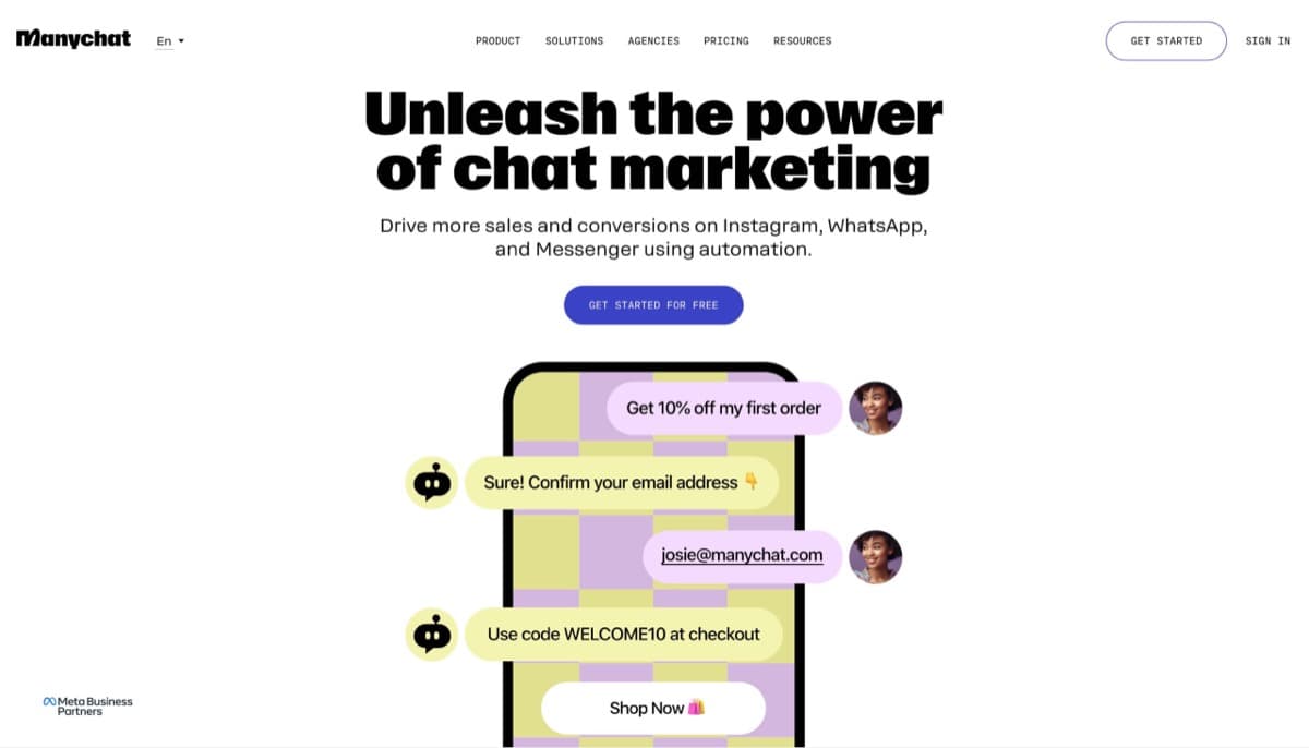 ManyChat screenshot