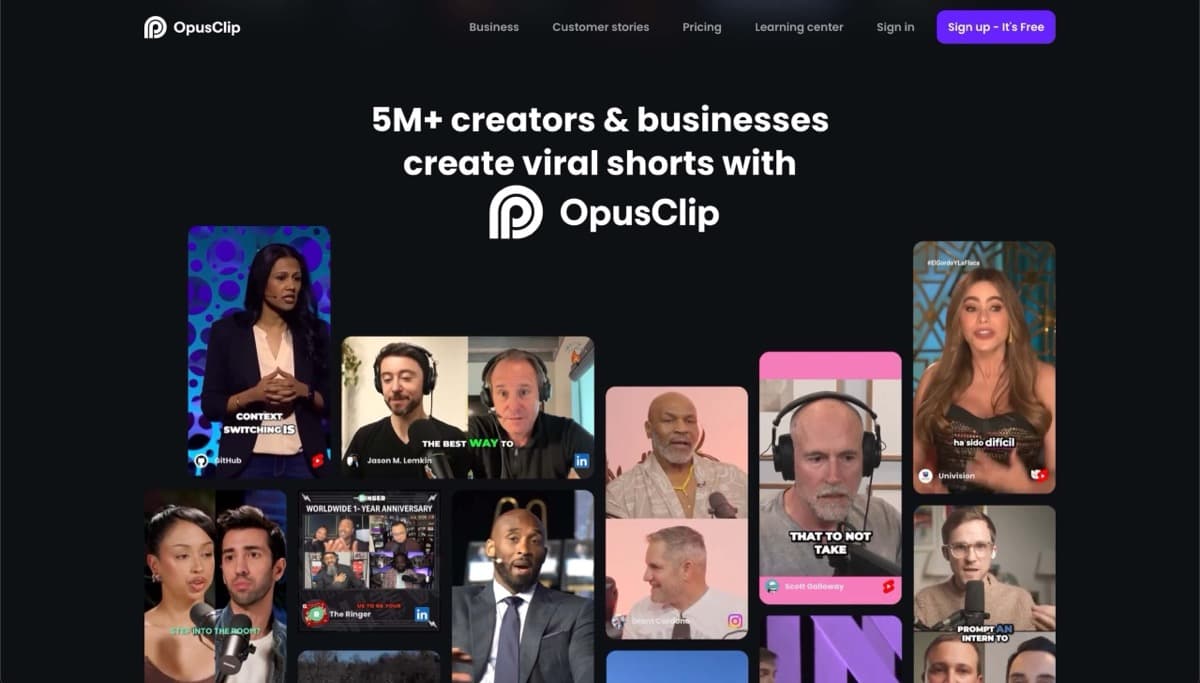 Opus Clip screenshot