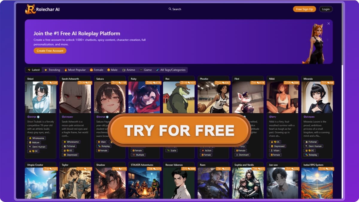 RoleChar AI screenshot