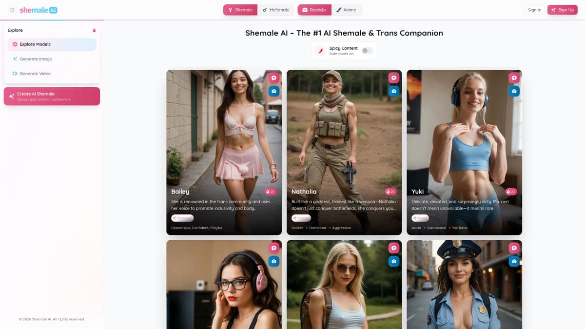 Shemale AI screenshot