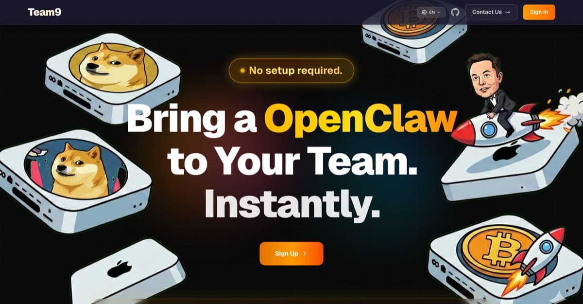 Team9 - OpenClaw AI Agent screenshot