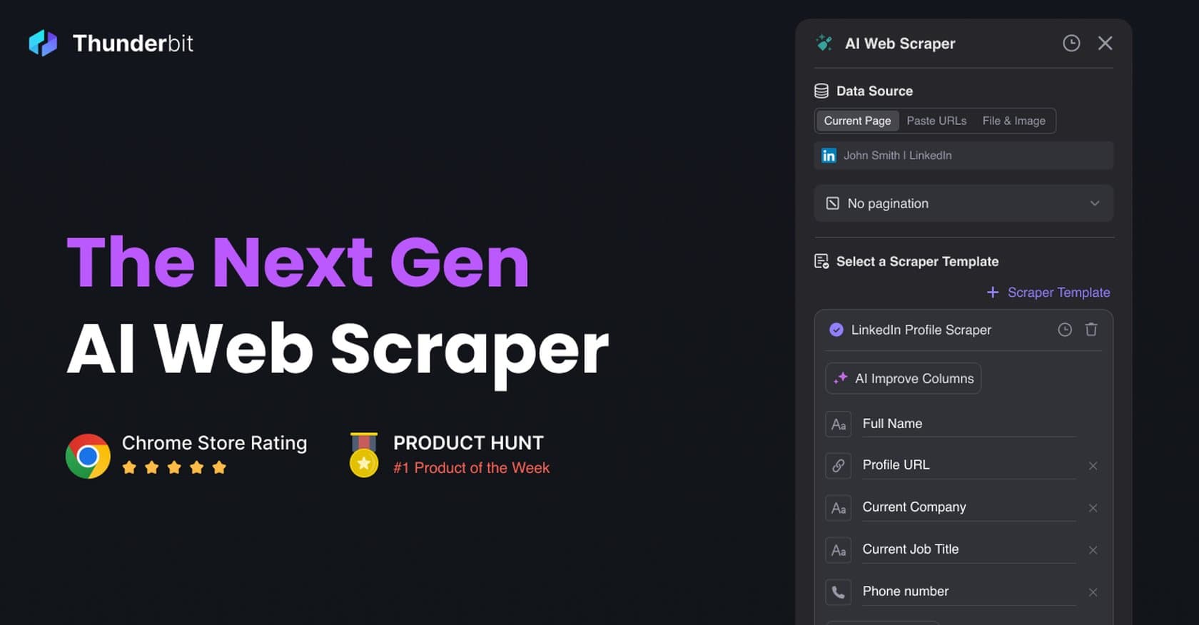 Thunderbit screenshot