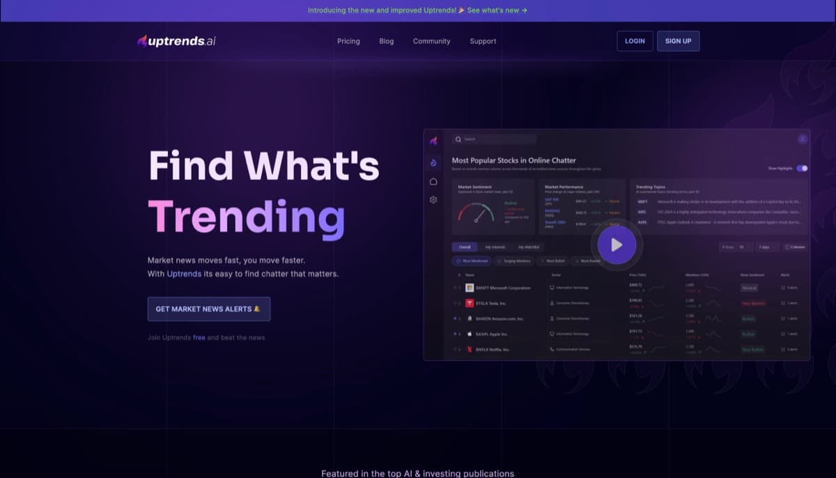 UpTrends AI screenshot