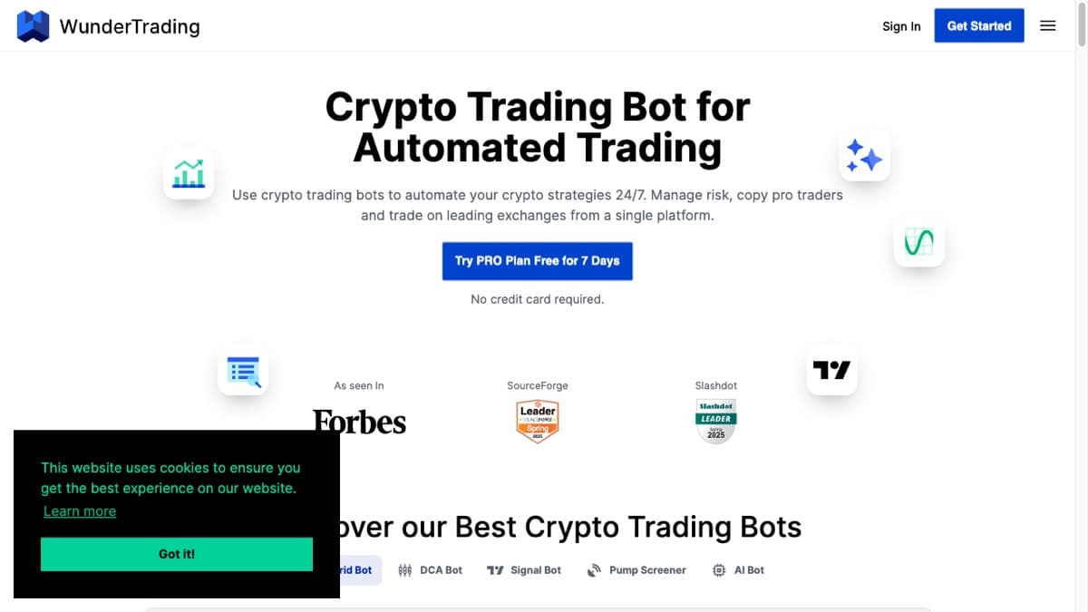 WunderTrading screenshot
