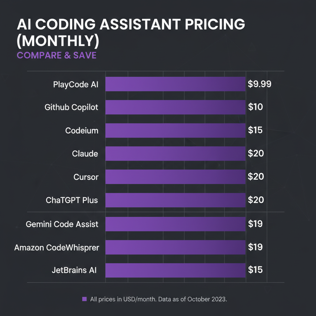 Pricing comparison infographic for Best Programming Languages for AI Development in 2026