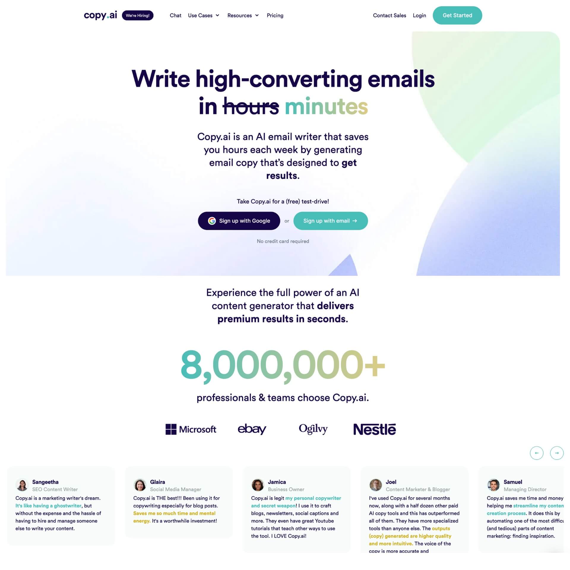 Copy.ai - AI Sales Copywriter